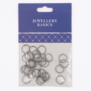 Jump Rings Antique Silver Plate 10mm Pack 30